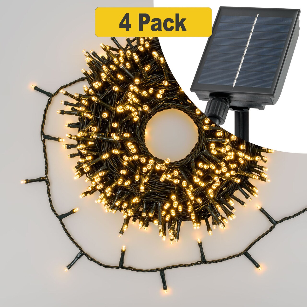 100 LED Solar String Lights with Green Cable for Outdoor Decorating